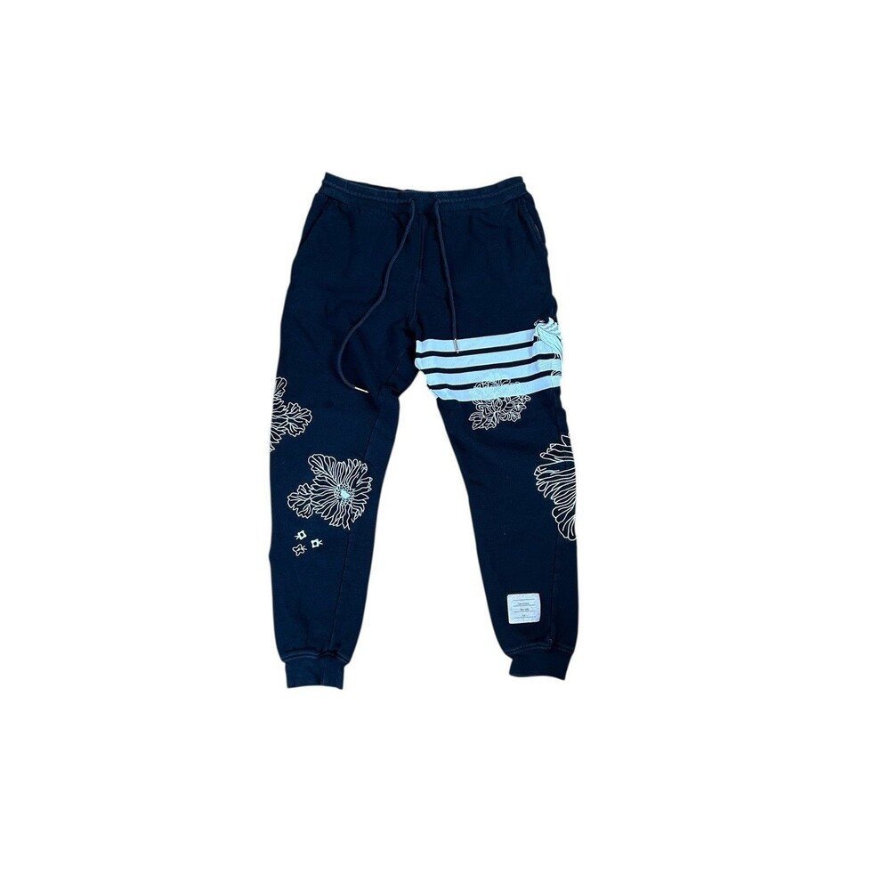 Thom Browne Koi Chrysanthemum Embroidered Joggers Sweatpants Men's Size 1 Small